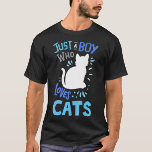 Camiseta Gato infantil es sólo un chico que ama el regalo d