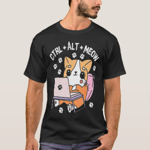 Camiseta Gato informático programador hacker gatito 1