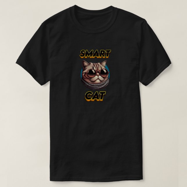 Camiseta Gato inteligente (Diseño del anverso)