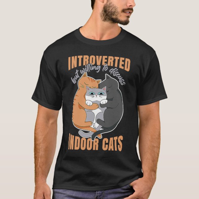 Camiseta Gato interior introvertido (Anverso)
