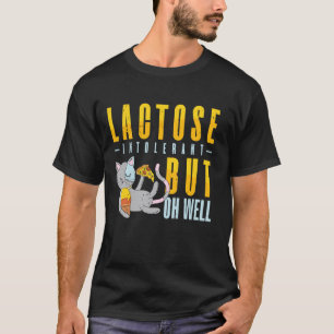 Camiseta Gato intolerante a la lactosa pero bueno Intoleran