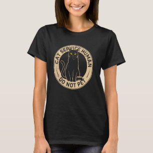Camiseta Gato introvertido lindo Servicio humano no acarici