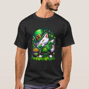 Camiseta Gato Irlandés Bailando Leprechaun Día de San Patri