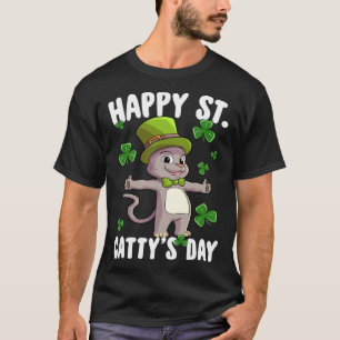 Camiseta Gato Irlandés Duende Feliz Día de San Catty Patric