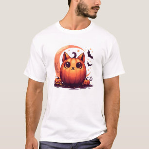 Camiseta gato Jack'O'Lantern