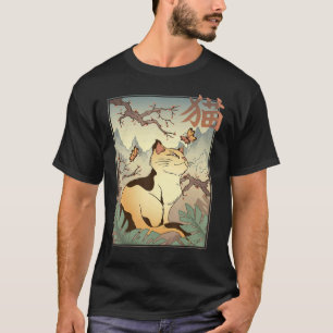 Camiseta Gato Japón Gato Traje Gato Alquiler Japonés