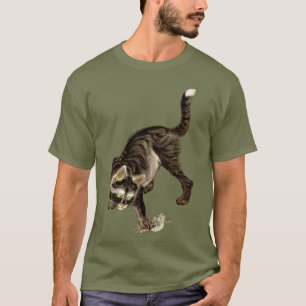 Camiseta Gato Japonés Atrapando una Rana