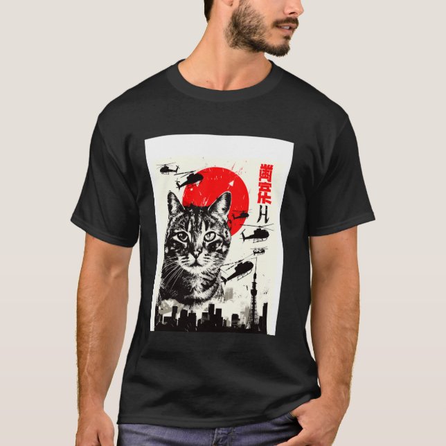 Camiseta Gato Japonés Catzilla 1 (Anverso)