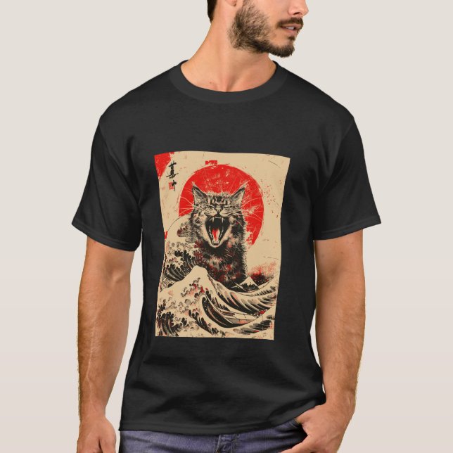 Camiseta Gato Japonés Catzilla 2 (Anverso)