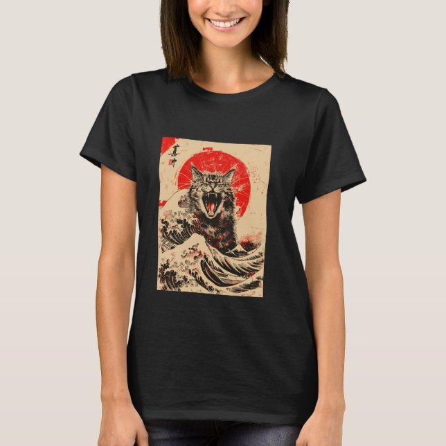 Camiseta Gato Japonés Catzilla 2 (Anverso)