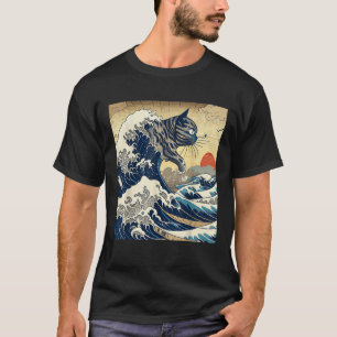 Camiseta Gato japonés de gatos amante de Katsushika Hokusai