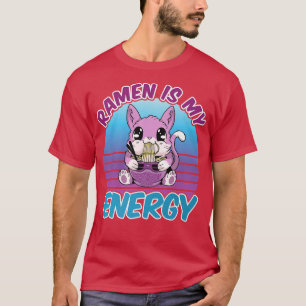 Camiseta Gato japonés de Kawaii Anime Ramen Gamer Vaporwave