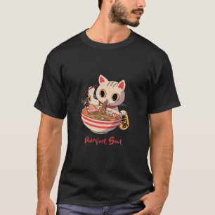 Camiseta Gato japonés de la fortuna bodriando un tazón perf