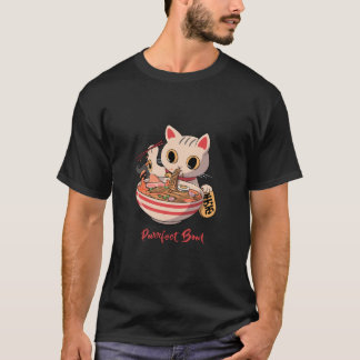 Camiseta Gato japonés de la fortuna bodriando un tazón perf