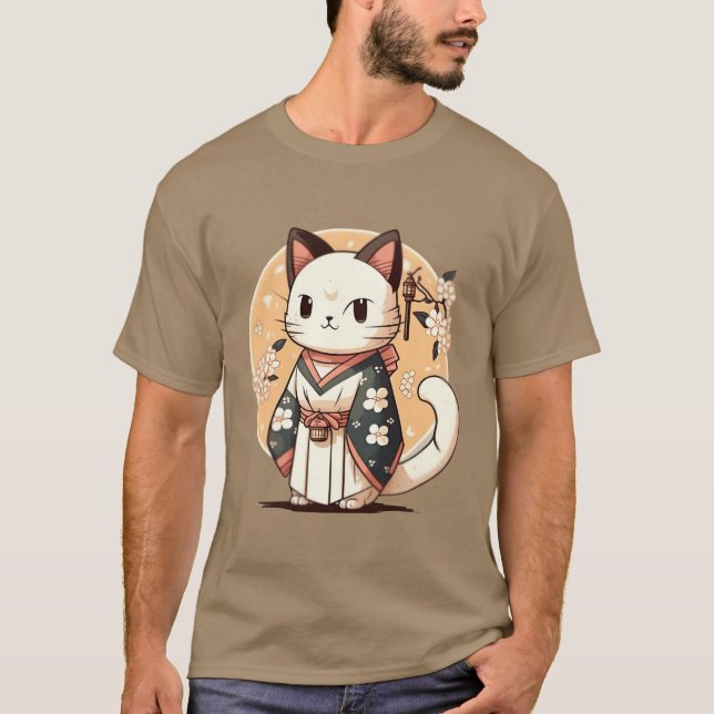 Camiseta Gato japonés divertido (Anverso)