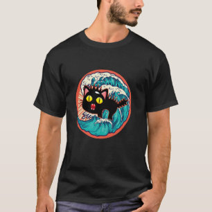 Camiseta Gato japonés horrible divertido retro vintage homb