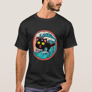 Camiseta Gato japonés horrible divertido retro vintage homb
