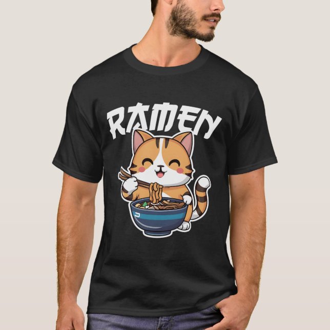 Camiseta Gato japonés Kawaii Manga Anime (Anverso)