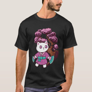 Camiseta Gato japonés Kitten Bonsai Tree Japan Cherry Bloss