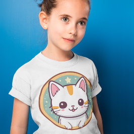 Camiseta Gato japonés lindo Kawaii Kitten