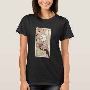 Camiseta Gato japonés lindo Ramen Flor de Cerezo Estética A