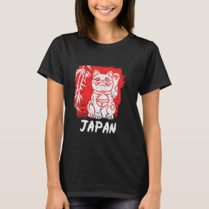 Camiseta Gato japonés Maneki-Neko ondeando