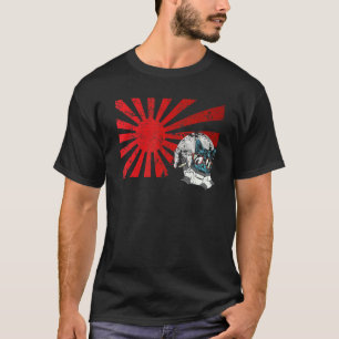Camiseta Gato japonés Mitsune Mascara escalofriante Art Sun
