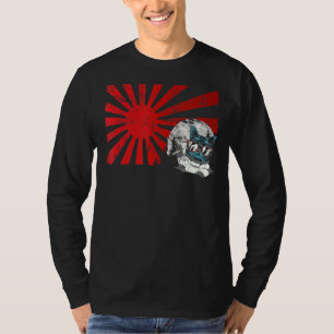 Camiseta Gato japonés Mitsune Mascara escalofriante Art Sun
