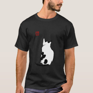 Camiseta Gato Japonés Negro y Blanco