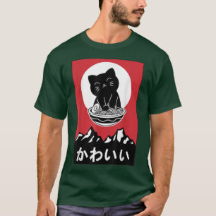 Camiseta Gato Japonés Ramen Lindo Japón Fideos Gatito Neko 