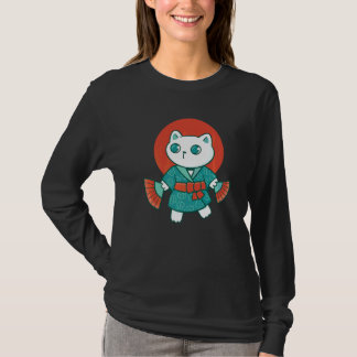 Camiseta Gato japonés Yukata