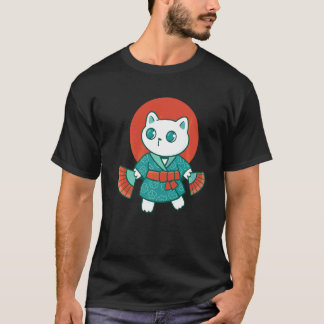 Camiseta Gato japonés Yukata