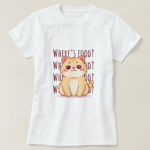 Camiseta Gato Jengibre Hambriento