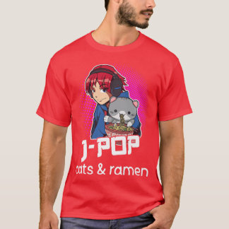 Camiseta Gato JPop amante Ramen Lover Anime Pop Mus Japonés