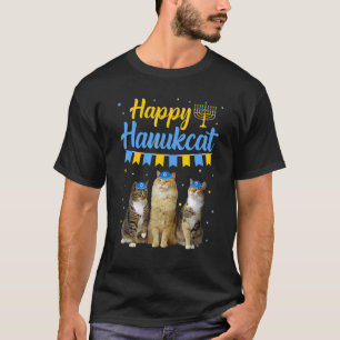 Camiseta Gato judío de Hanukkah Feliz Hanukcat Navidad Suda