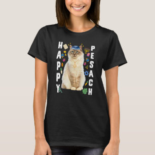 Camiseta Gato judío Kippah Feliz Pesach Matzá Pascua Hol