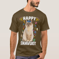 Gato judío kippah feliz Shavuot Matzah Shavuot Hol