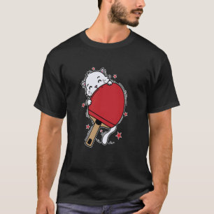 Camiseta Gato juega tenis de mesa