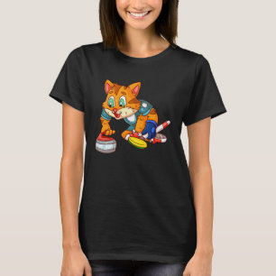 Camiseta Gato jugador de curling