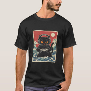 Camiseta Gato jugador genial fantasía oscura vibraciones de