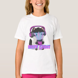Camiseta Gato Jugador Meow Lindo - Gatito Kawaii Jugando