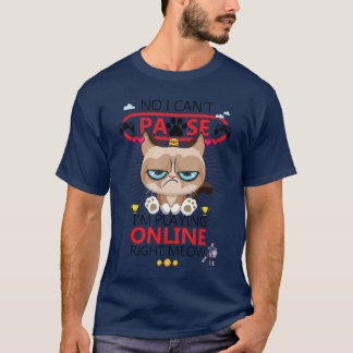 Camiseta Gato Jugador No No Puedo Pausar Ahora Mismo Videoj