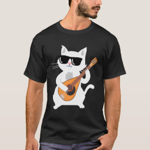 Camiseta Gato jugando a la mandolina