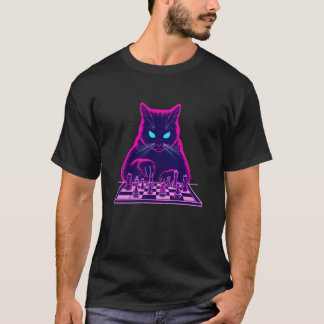 Camiseta Gato Jugando Ajedrez