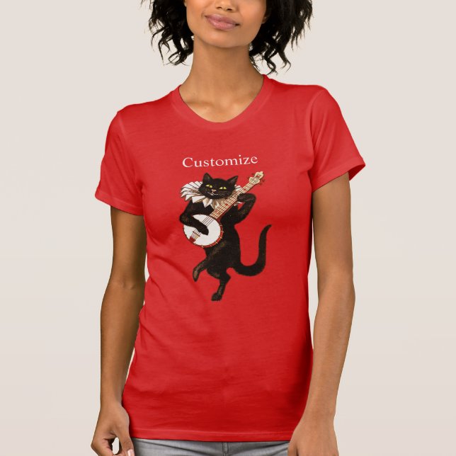 Camiseta Gato jugando Banjo Thunder_Cove (Anverso)