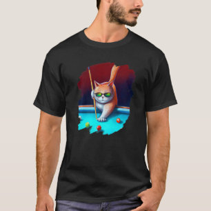Camiseta Gato jugando billar en la sala Cool Cats 1