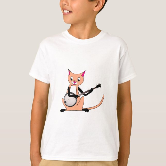 Camiseta Gato jugando el banjo (Anverso)