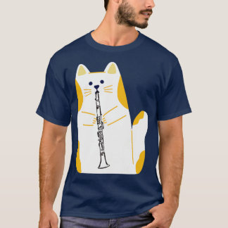 Camiseta Gato Jugando El Clarinet