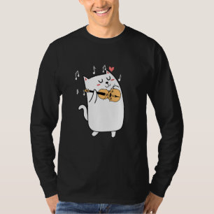 Camiseta Gato Jugando Idea De Violín Para Animales O Violin