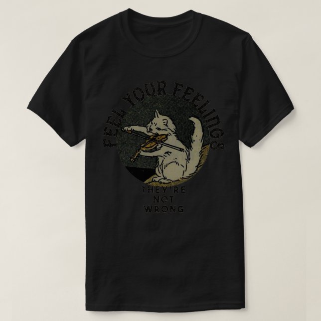 Camiseta Gato jugando violín (Diseño del anverso)